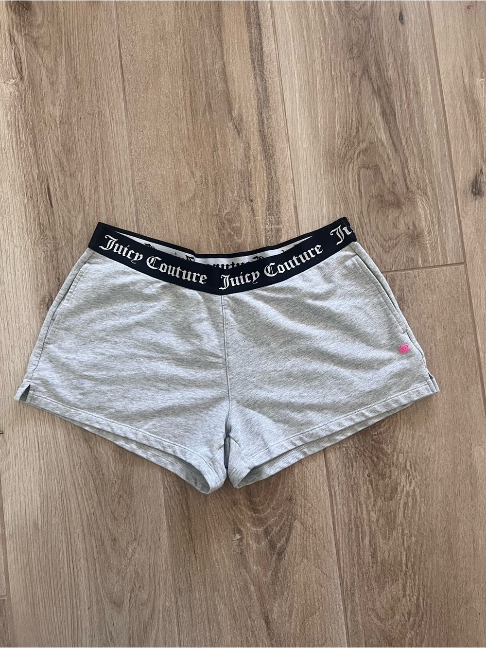 Juicy Couture Gray Logo Elastic Waist Shorts